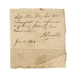 Abraham Lincoln Handwritten and Signed Document JSA