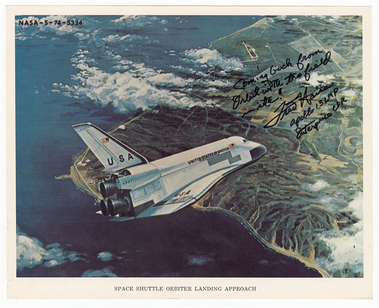Fred Haise Signed & Inscribed Space Photograph