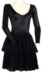 Stevie Nicks Owned & Worn Black Bodysuit and Black Lace Tiered Skirt