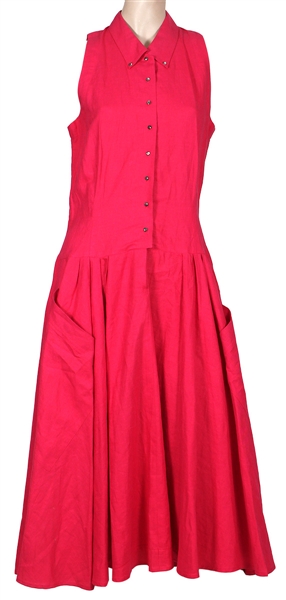 Stevie Nicks Owned & Worn Red Sleeveless Dress