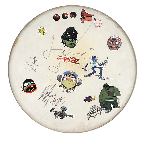 Gorillaz Signed and Stylized Drum Head