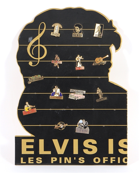 Elvis Presley Original Tie Pin Collection with Original Tour Display