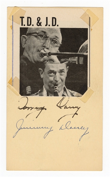 Tommy Dorsey & Jimmy Dorsey Signed Postcard