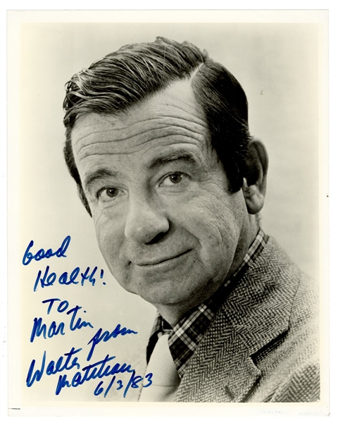 Walter Mattheau Signed & Inscribed Photograph