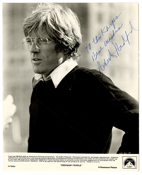 Robert Redford Signed & Inscribed "Ordinary People" Photograph