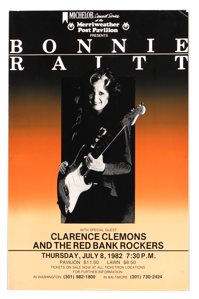 Bonnie Raitt with Clarence Clemons Original Concert Poster