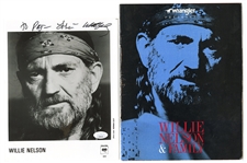 Willie Nelson Signed Promotional Photograph and Concert Program
