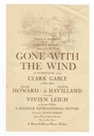 "Gone With the Wind" Vintage Original Movie Program