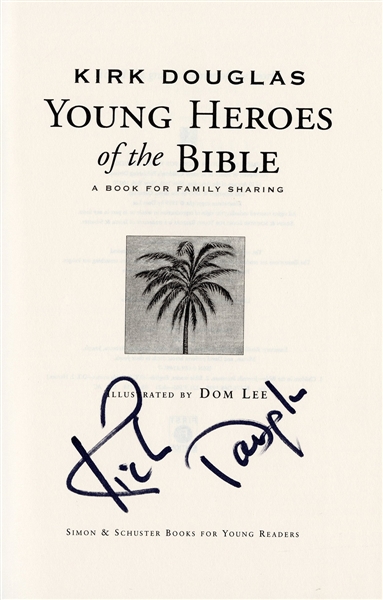 Kirk Douglas Signed "Young Heroes of the Bible" Book
