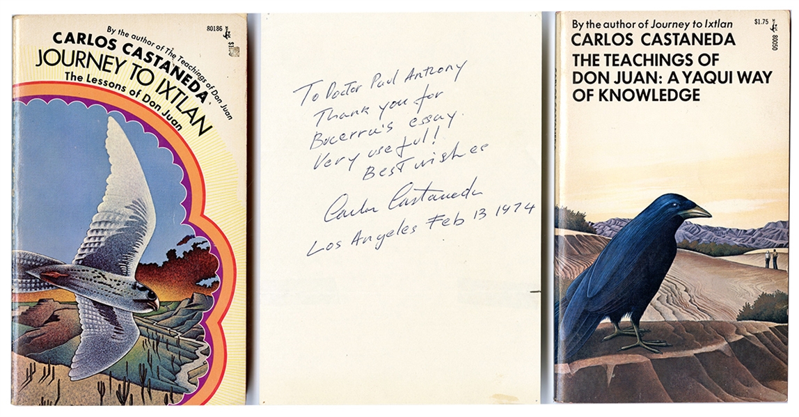 Carlos Castaneda 1974 Handwritten & Signed Letter