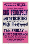 Mick Fleetwood (Fleetwood Mac) Original Cardboard Concert Poster