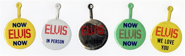 Elvis Presley Collection of "Elvis Now" Badges