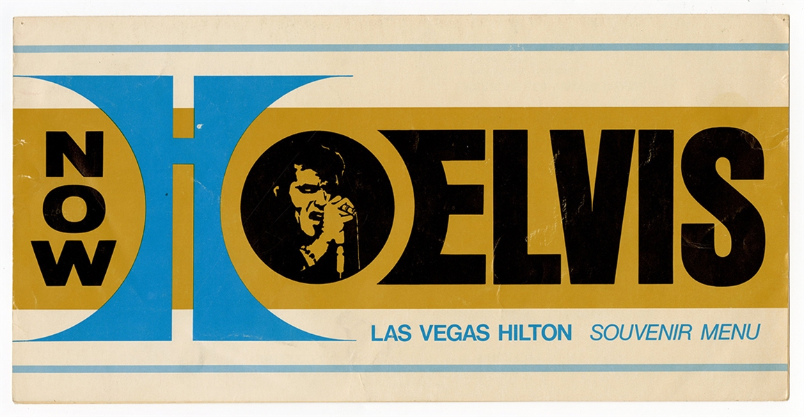 Elvis Presley Original "Elvis Now" Las Vegas Hilton Souvenir Menu