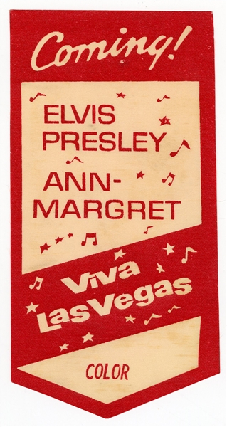 Elvis Presley "Viva Las Vegas" Original Red Movie Badge