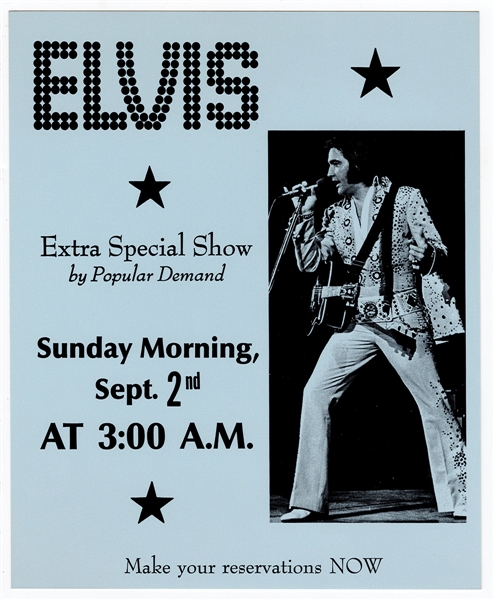 Elvis Presley Original September 2, 1972 Concert Poster