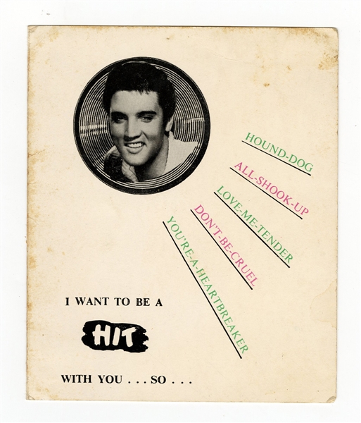 Elvis Presley First UK Fan Club Postcard