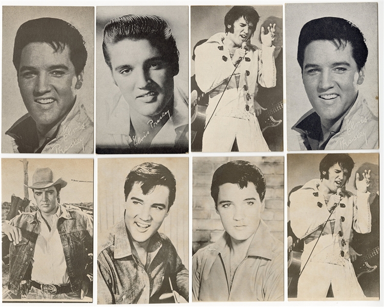 Elvis Presley Collection of Original Black and White Vending Machine Cards