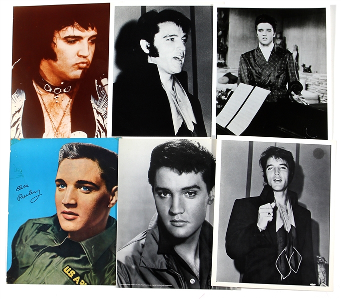 Collection of Six Vintage Promotional Elvis Presley 8" x 10" Photographs