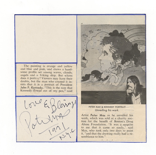 Peter Max Signature “Love & Blessings” 1971