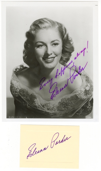 Eleanor Parker Signed Photograph and Signature Cut


