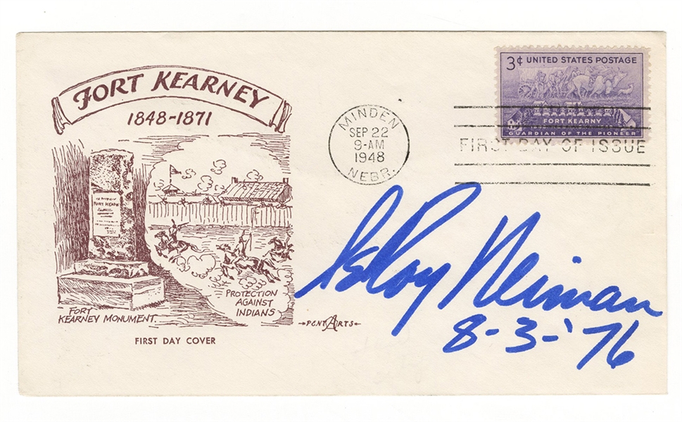 LeRoy Neiman Signed First Day Cover (JSA)