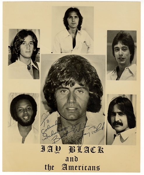 Jay Black Signed & Inscribed Jay Black and the Americans Promotional Photograph