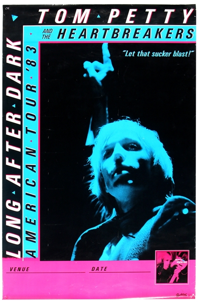 Tom Petty and the Heartbreakers Rare Original "Long After Dark" 1983 American Tour Concert Poster Blank