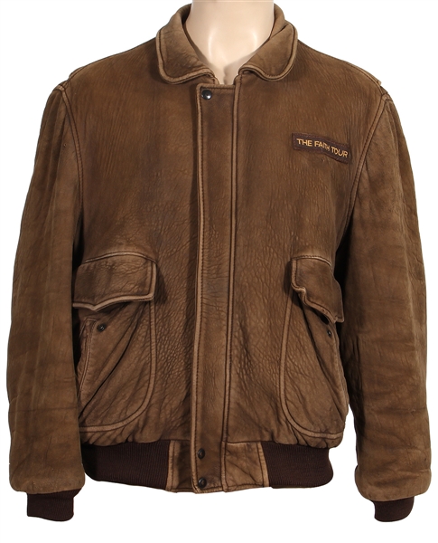 George Michael Owned & Worn Brown Leather "Faith Tour" Jacket