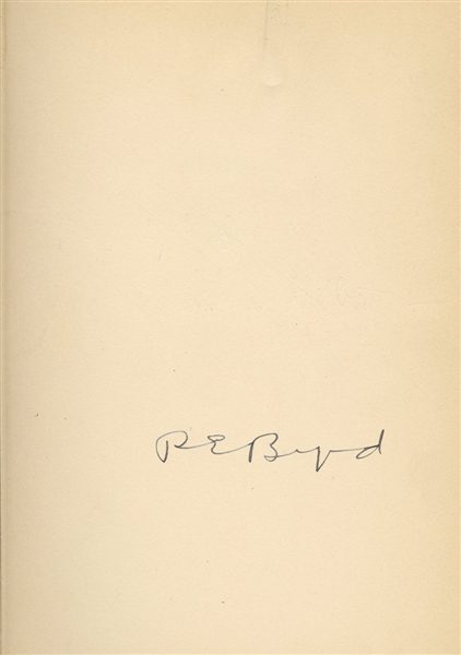 Richard Evelyn Byrd Signed "Alone" Book
