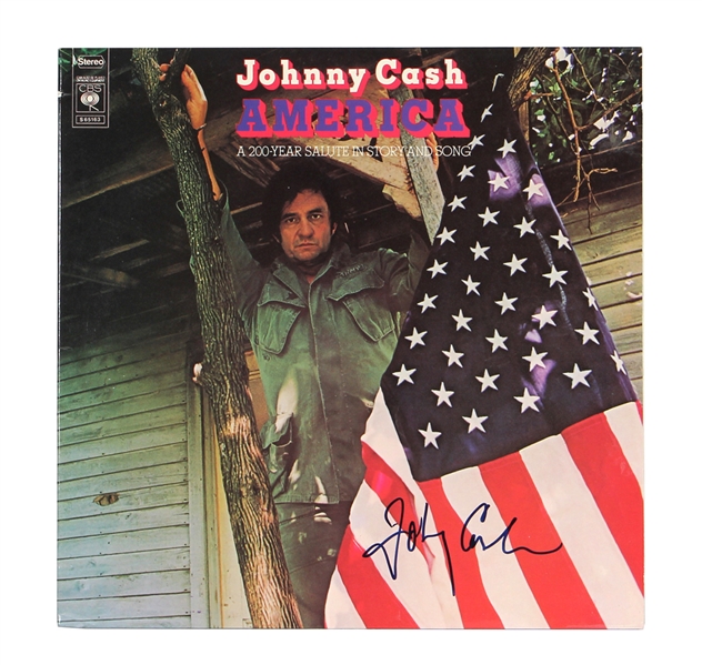 Johnny Cash Signed "America" Album JSA