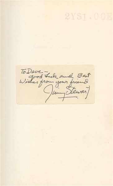 “The Films of Jimmy Stewart” “Signed” Book