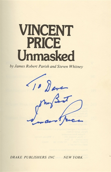 Vincent Price Unmasked by James Robert Parish Vincent Price Unmasked by James Robert Parish