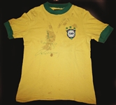 Roberto Rivellino 1970-1972 Match Worn & Signed Brazil National Team Jersey