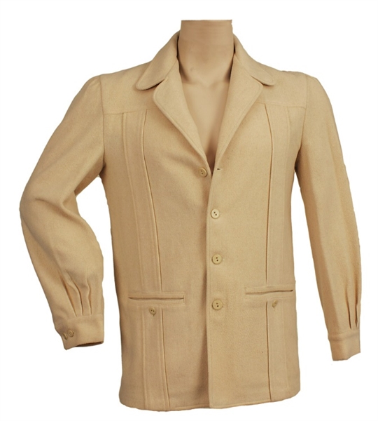 Elvis Presley Owned & Worn Custom Made Cream Wool Jacket