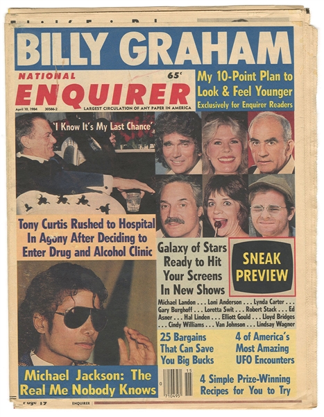 Michael Jackson Owned Original 1984 National Enquirer Newspaper