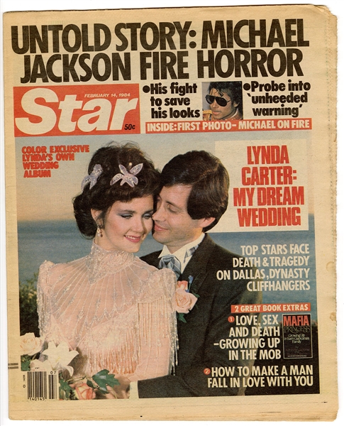 Michael Jackson Owned Original 1984 Star Newspaper - Fire Horror