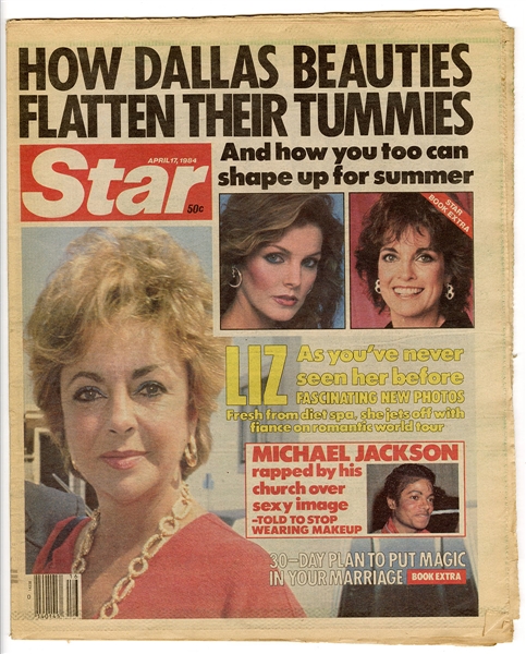 Michael Jackson Owned Original 1984 Star Newspaper
