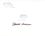 George Harrison Vintage Stamped Photograph