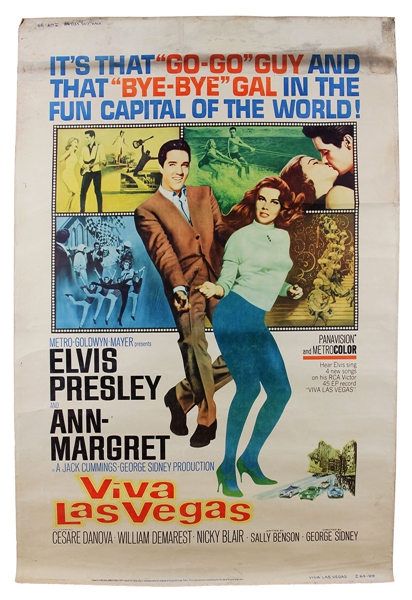 Elvis Presley "Viva Las Vegas" Oversized Original Movie Poster