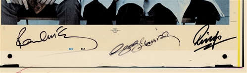 Paul McCartney, George Harrison and Ringo Starr Signed Butcher Cover Artwork JSA