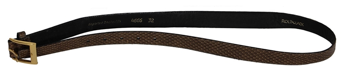 Michael Jackson Owned & Worn Brown Snakeskin Leather Belt