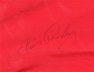 Elvis Presley Spinout Screen and Film Production Worn and Signed Red Shirt