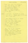 Mal Evans Handwritten Keep It Simple Lyrics