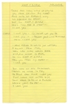 Mal Evans Handwritten Keep It Simple Lyrics