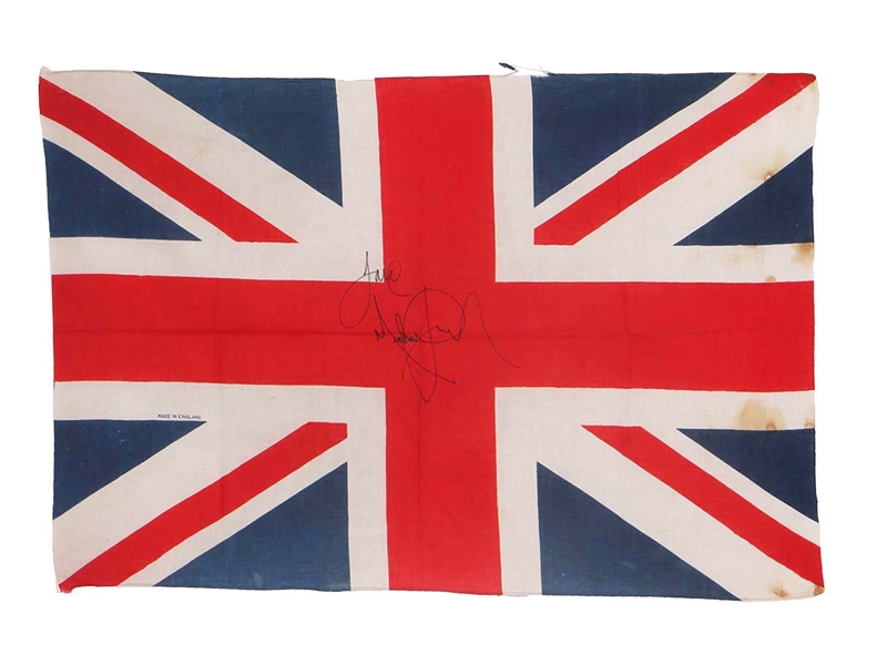 Michael Jackson Signed & Inscribed British Flag REAL