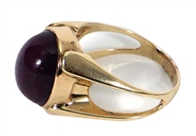 Elvis Presley Owned & Worn 14kt Gold and Purple Sapphire Ring