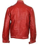Michael Jackson Signed Beat It Style Red Leather Jacket with HIStory World Tour Backstage Pass, VIP Pass and Parking Pass
