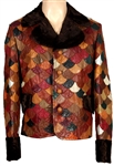 Elvis Presley Owned & Worn Leather Patchwork Jacket with Fur Trim