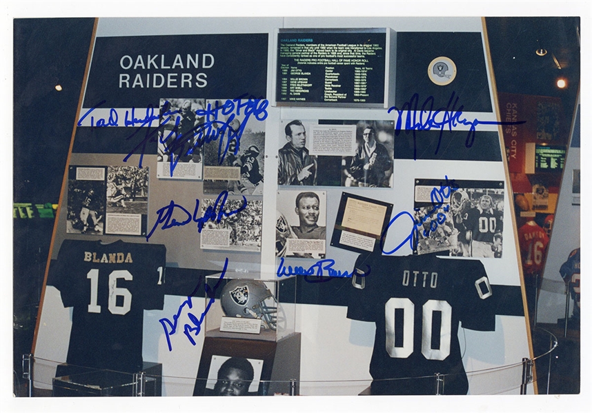 NFL Oakland Raiders Hall of Famers Signed Photograph JSA Guarantee