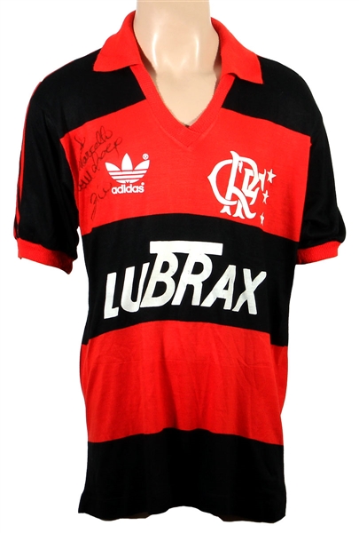 match worn shirt com clube flamengo